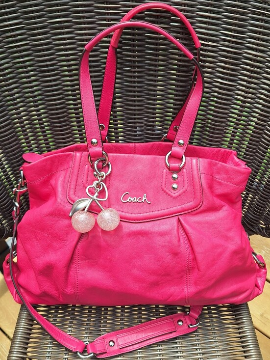 Coach Handbags - Coach Ashley Hot Pink Shoulder Bag